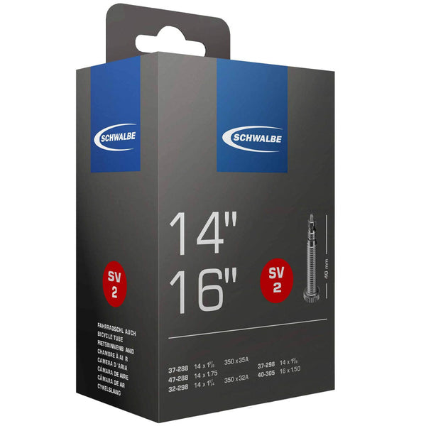 Schwalbe AV2 Camera D'Aria 14'' – Valvola Schrader, Confezione Da 4, Per Bici Pieghevole