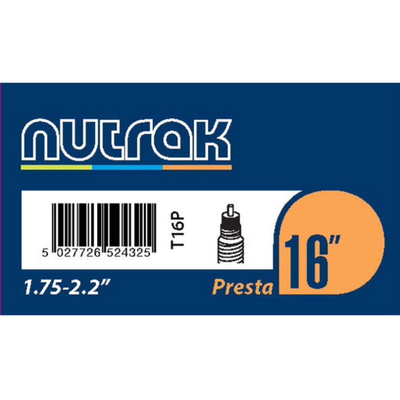 16 x 1.75 - 2.125 Inch Inner Tube (Presta Valve)