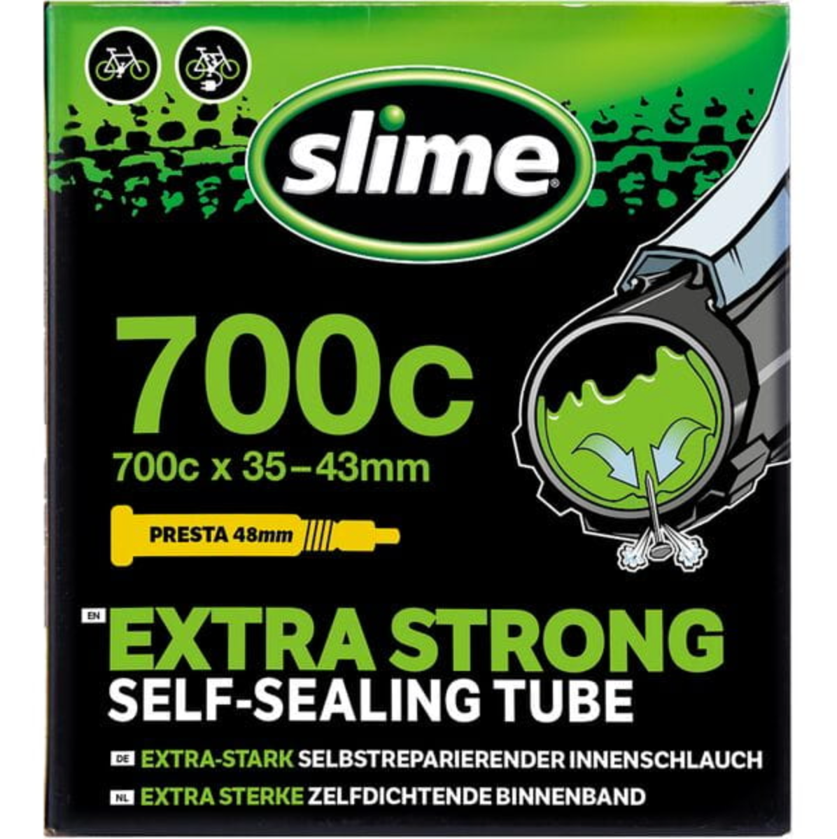 Slime Asda Bike Inner Tube Slime Out N About Inner Tubes 700 X 35