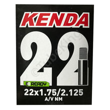 Load image into Gallery viewer, 22 x 1.75 - 2.125" Kenda Bike Inner Tube - Schrader Valve 40mm