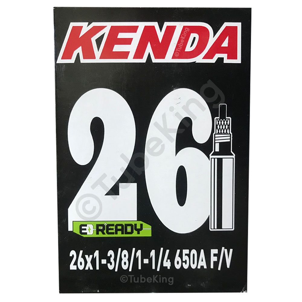 26 x 1 3/8" - 1 1/4", 650A Kenda Bike Inner Tube - Presta, Schrader or Woods Valve