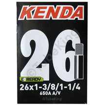 Load image into Gallery viewer, 26 x 1 3/8" - 1 1/4", 650A Kenda Bike Inner Tube - Presta, Schrader or Woods Valve