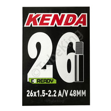 Load image into Gallery viewer, 26 x 1.5 - 2.2" Kenda Bike Inner Tube - Schrader Valve 48mm
