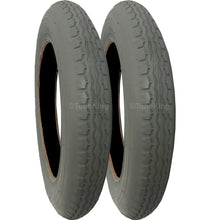 Load image into Gallery viewer, 12 1/2 x 2 1/4 Wheelchair Tyres. Grey. Pneumatic (PAIR) *CLEARANCE ITEM