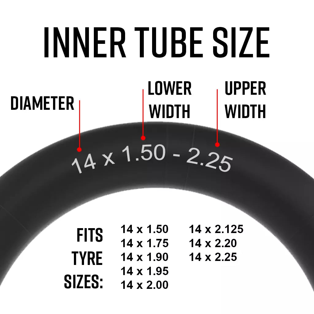 14 x 1.50 - 2.25 Kenda Inner Tube (Schrader Valve) 38/57-254