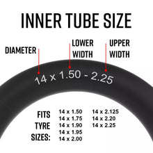 Load image into Gallery viewer, 14 x 1.50 - 2.25 Kenda Inner Tube (Schrader Valve) 38/57-254