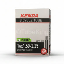 Load image into Gallery viewer, 16 x 1.50 - 2.25 Kenda Inner Tube (Schrader Valve) 38/57-305
