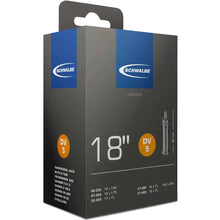 Load image into Gallery viewer, Woods 18&quot; x 1.50 - 1.75, 18 x 1 3/8, 1 1/2, 17 x 1 1/4 Schwalbe Inner Tube No. 5 (DV5) *CLEARANCE ITEM