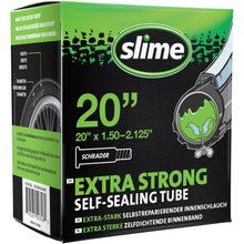 Load image into Gallery viewer, 20 x 1.75 - 2.125&quot; Slime Inner Tube - Schrader Valve