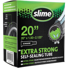Load image into Gallery viewer, 20 x 1.50 - 2.125&quot; Slime Inner Tube - Schrader Valve