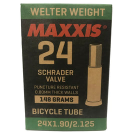 24 x 1.90 - 2.125 Maxxis Welter Weight Inner Tube - Schrader Valve  *CLEARANCE ITEM