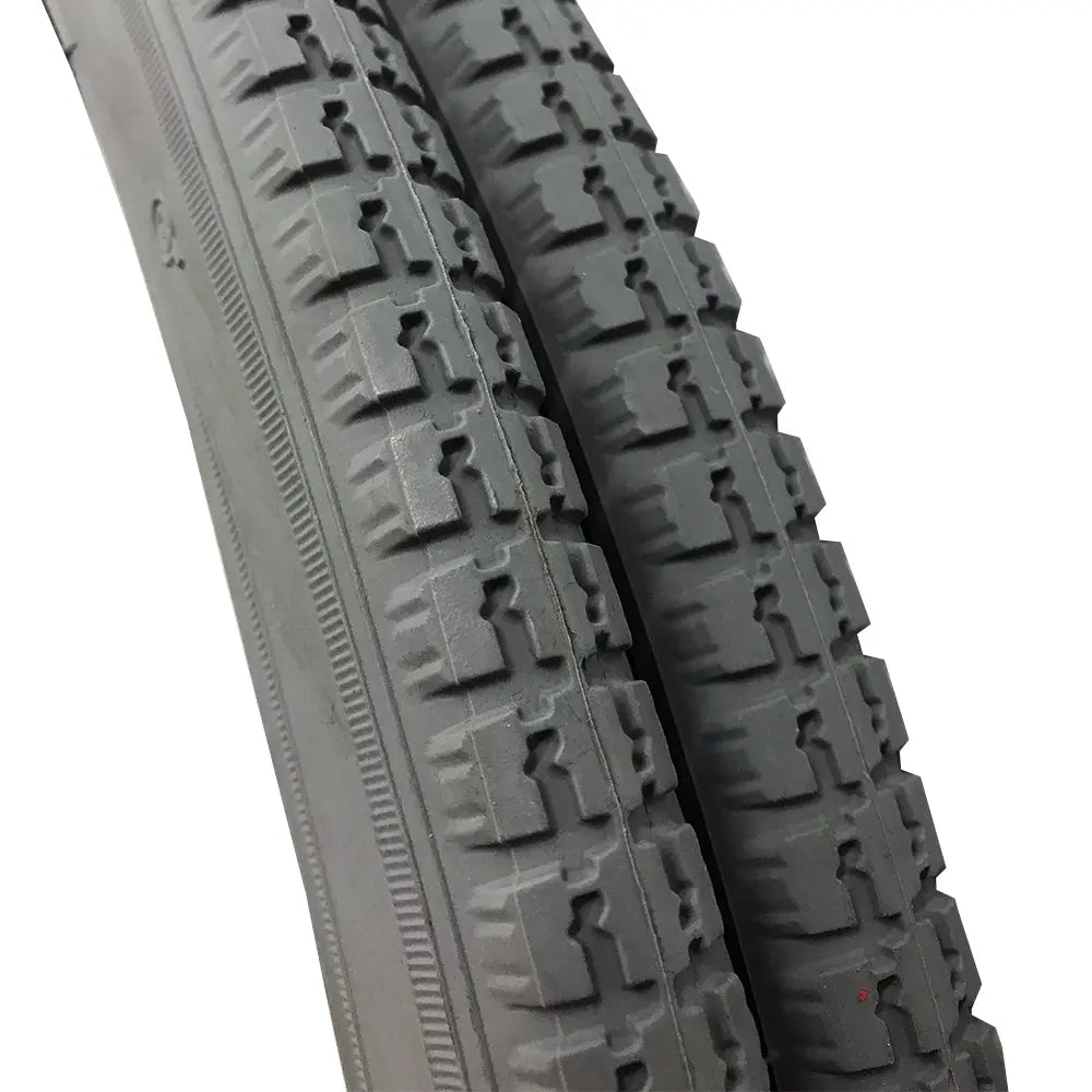 24 x 1 3/8 Wheelchair Tyres (All Grey) 37-540 (PAIR OF TYRES) *CLEARANCE