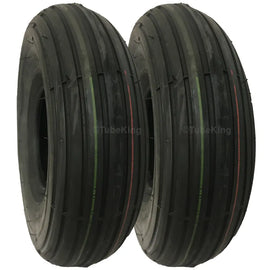 260 x 85 Tyres (300 x 4 / 3.00-4) Rib Tread, Pneumatic, Black (PAIR) *CLEARANCE ITEM