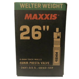 26 x 1.5 - 2.5 Maxxis Welter Weight Inner Tube *CLEARANCE ITEM