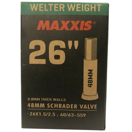 26 x 1.5 - 2.5 Maxxis Welter Weight Inner Tube *CLEARANCE ITEM