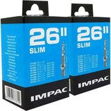 26 x 1 1/4, 1 3/8, 1 3/4, 1 5/8 Impac Bike Inner Tube - Schrader or Presta Valve (2 Pack)