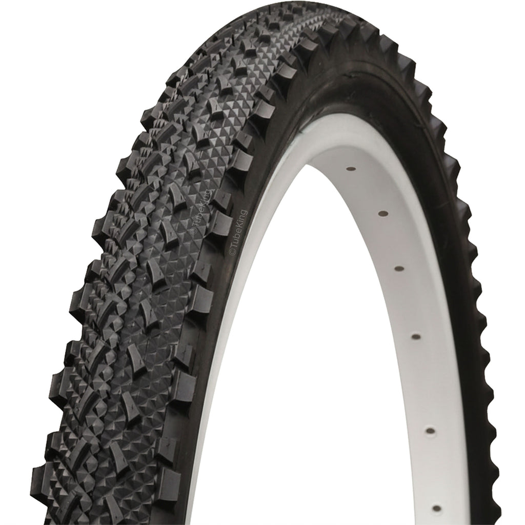 26 x 2.00 MTB Tyre - Semi-Slick Tread Pattern - Grippy & Fast Rolling - Black