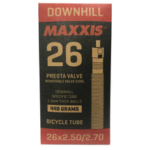 Load image into Gallery viewer, Maxxis Downhill 26 x 2.50 - 2.70&quot; Inner Tube - Presta Valve 40mm  *CLEARANCE ITEM