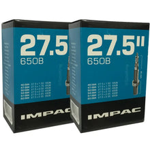 Load image into Gallery viewer, 27.5 x 1.50 - 2.35&quot; Impac Bike Inner Tube - Schrader or Presta Valve (2 Pack)
