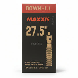 27.5 x 2.25 - 2.5 Maxxis Downhill Inner Tube (1.5mm thick walls) - Presta Valve 48mm (63/75-584) ©TubeKing 2026