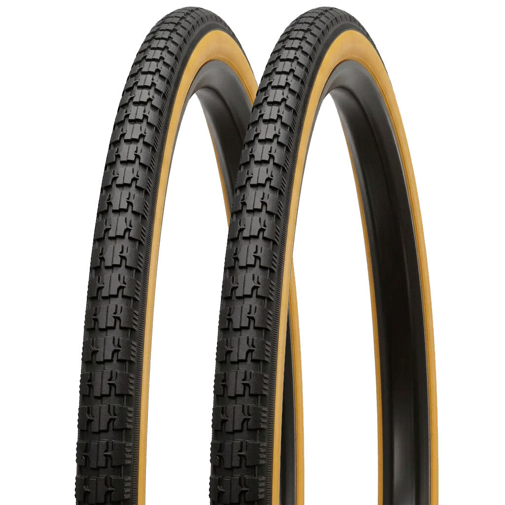 pair of 27 x 1 1/4 Gumwall Bike Tyres 32-630 Duro Roadmaster