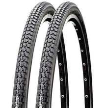 Load image into Gallery viewer, 27 x 1 1/4 (32-630) Bicycle Tyres Pair – Black - Fast Rolling Tread