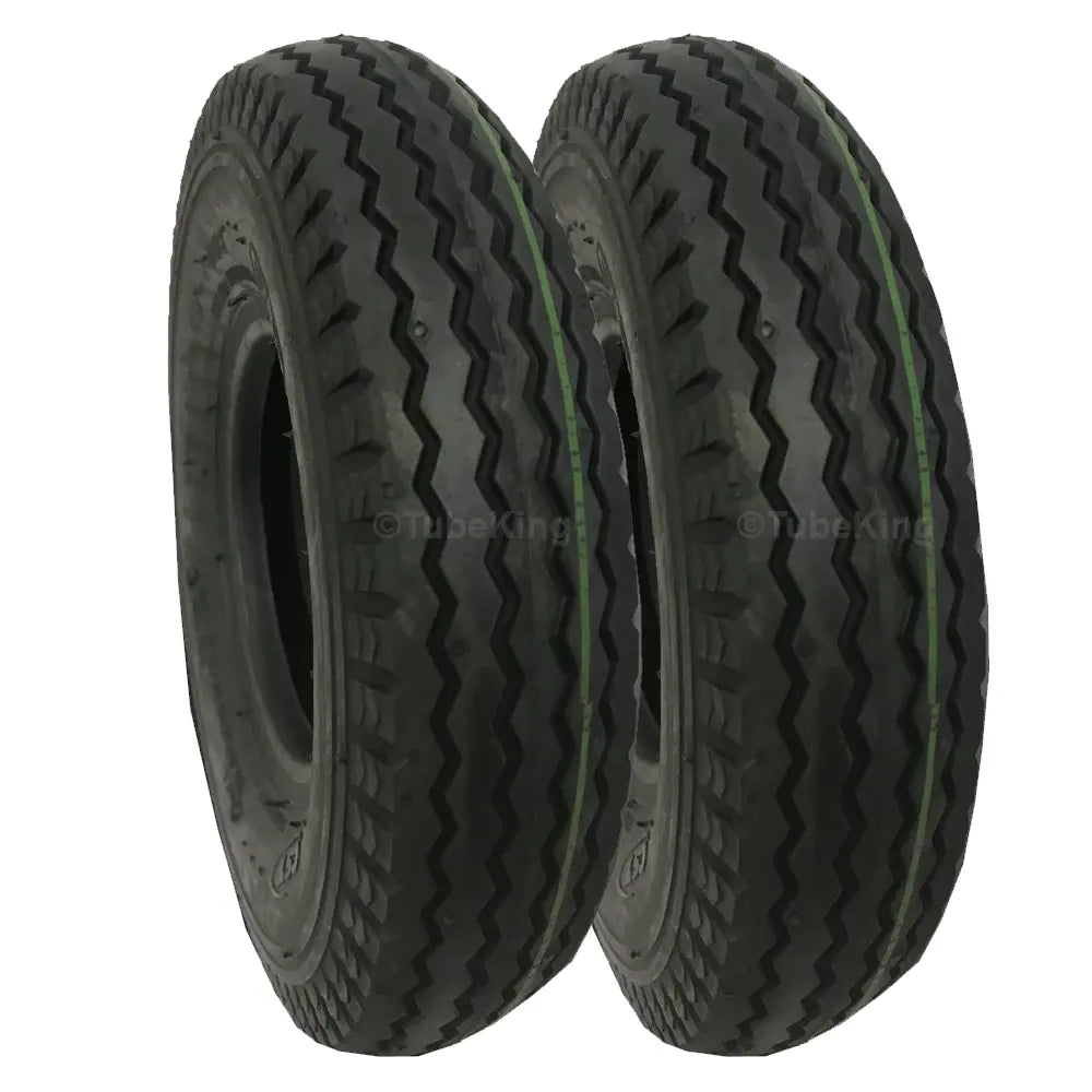 280/250 x 4 Tyres (2.80/2.50-4) Sawtooth Tread. Black. Pneumatic. (PAIR) *CLEARANCE ITEM