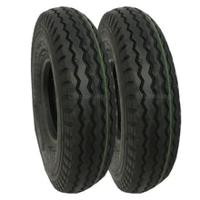 Load image into Gallery viewer, 280/250 x 4 Tyres (2.80/2.50-4) Sawtooth Tread. Black. Pneumatic. (PAIR) *CLEARANCE ITEM