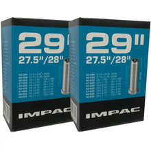 Load image into Gallery viewer, 29 x 1.75 - 2.35&quot; Impac Bike Inner Tube - Schrader or Presta Valve (2 Pack)
