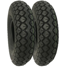 Load image into Gallery viewer, 400 x 5 Tyres (4.00-5. 330 x 100)  Diamond Block Tread. Black. Pneumatic. (PAIR) *CLEARANCE ITEM