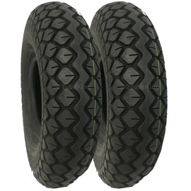 400 x 5 Tyres (4.00-5. 330 x 100)  Diamond Block Tread. Black. Pneumatic. (PAIR) *CLEARANCE ITEM