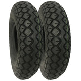 400 x 5 Tyres (4.00-5. 330 x 100)  Diamond Block Tread. Black. Pneumatic. (PAIR) *CLEARANCE ITEM