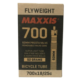700 x 18 - 25 Maxxis Fly Weight Inner Tube (Maxxis Rim Strip included in box) *CLEARANCE ITEM