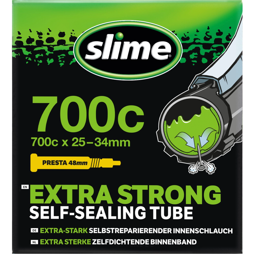 700 x 25 - 34 Slime Inner Tube - Presta Valve 48mm