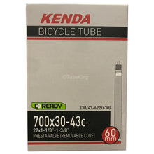 Load image into Gallery viewer, 700 x 35 - 43c Kenda Bike Inner Tube - Presta or Schrader Valve. (700 x 30-43 for Presta 60mm &amp; Schrader 48mm)