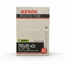 700 x 35 - 43c Kenda Bike Inner Tube - Presta or Schrader Valve. (700 x 30-43 for Presta 60mm & Schrader 48mm)