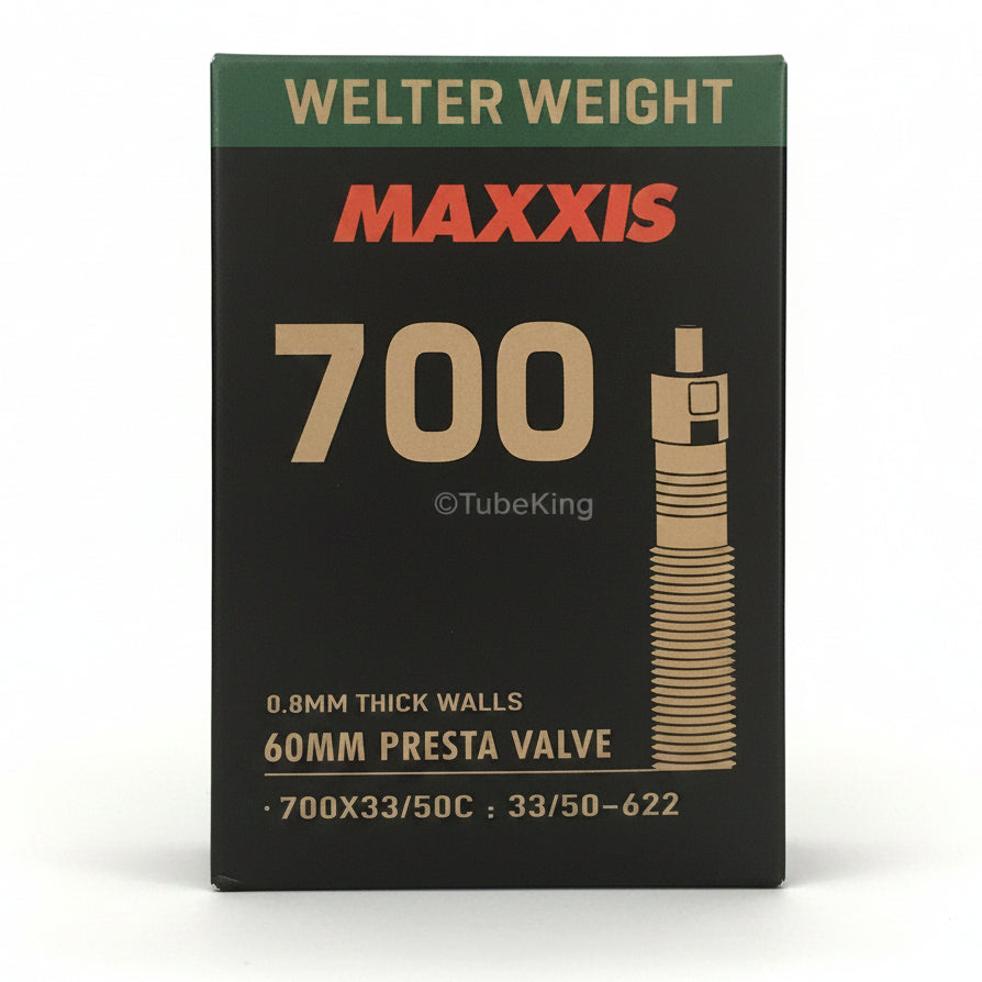 700 x 33 - 50c Maxxis Welter Weight Inner Tube - Presta Valve 60mm (33/50-622) ©TubeKing 2026