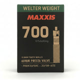 700 x 33 - 50c Maxxis Welter Weight Inner Tube - Presta Valve 60mm (33/50-622)