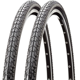 700 x 35c Hybrid Bike Tyres Pair – Fast Rolling Directional Tread