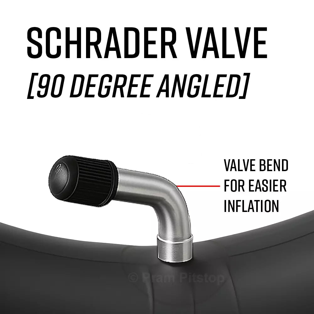 10 x 1.75 - 2 1/4" Pram Inner Tube - Schrader Valve 90-Degree