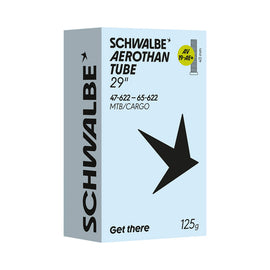 Schwalbe Aerothan 29 x 1.75 - 2.60 TPU Inner Tube (AV19-AE+) - Schrader Valve, Ultra-Light MTB/Cargo Bike Tube 47/65-622