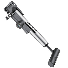 Beto Mini-Pump with Pressure Gauge - Schrader/Presta Fit / T-Handle / Alloy Barrel.