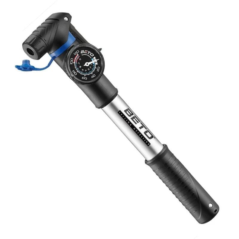 Beto Two-Way Alloy Mini Pump with Gauge