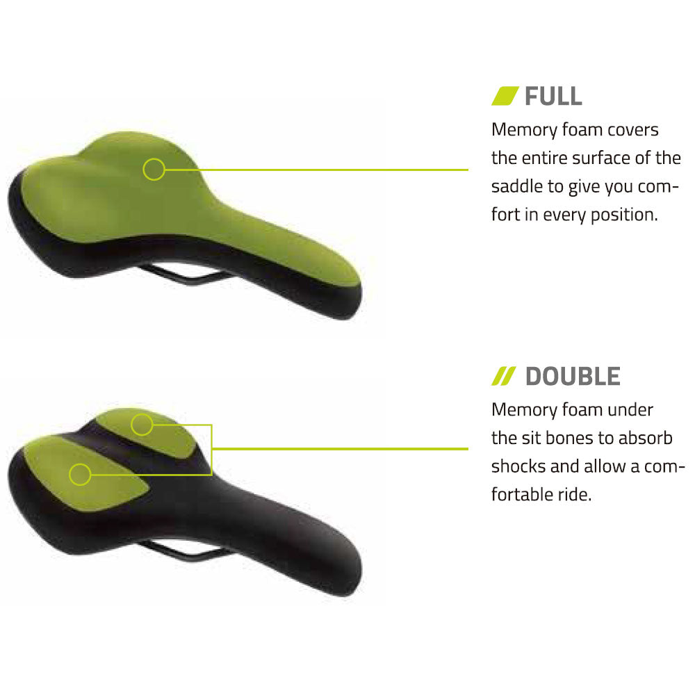 City Memory Foam Bike Saddle – Extra Wide Comfort