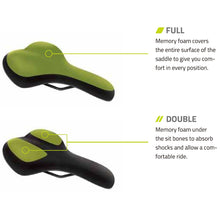 Load image into Gallery viewer, City Memory Foam Bike Saddle – Extra Wide Comfort