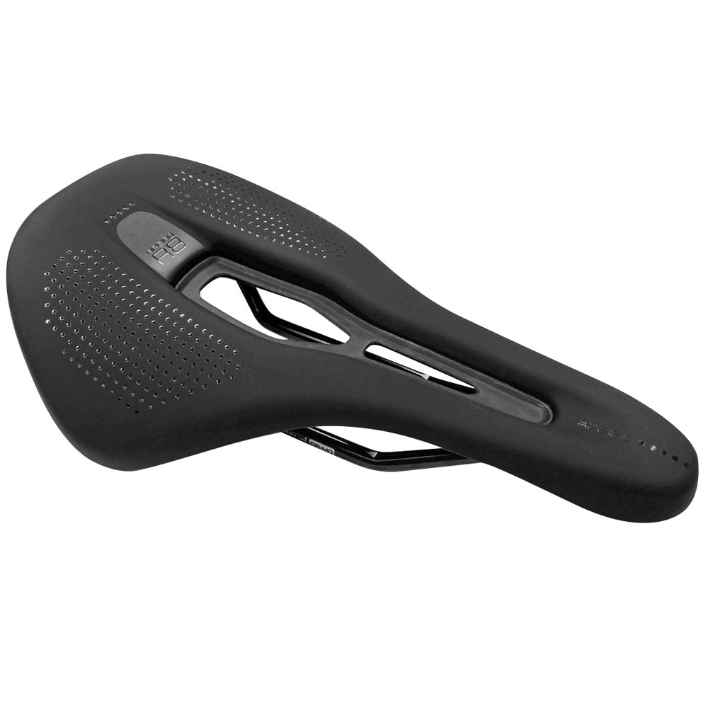 DDK Apeiro R8 black road bike saddle cutaway angle view