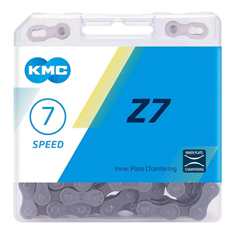 KMC Z7 Chain (1/2 x 3/32" Narrow x 114 Links) Grey/Brown. 7 Speed Chain