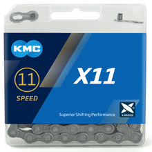 Load image into Gallery viewer, KMC X11 11 speed bike chain 118 links grey