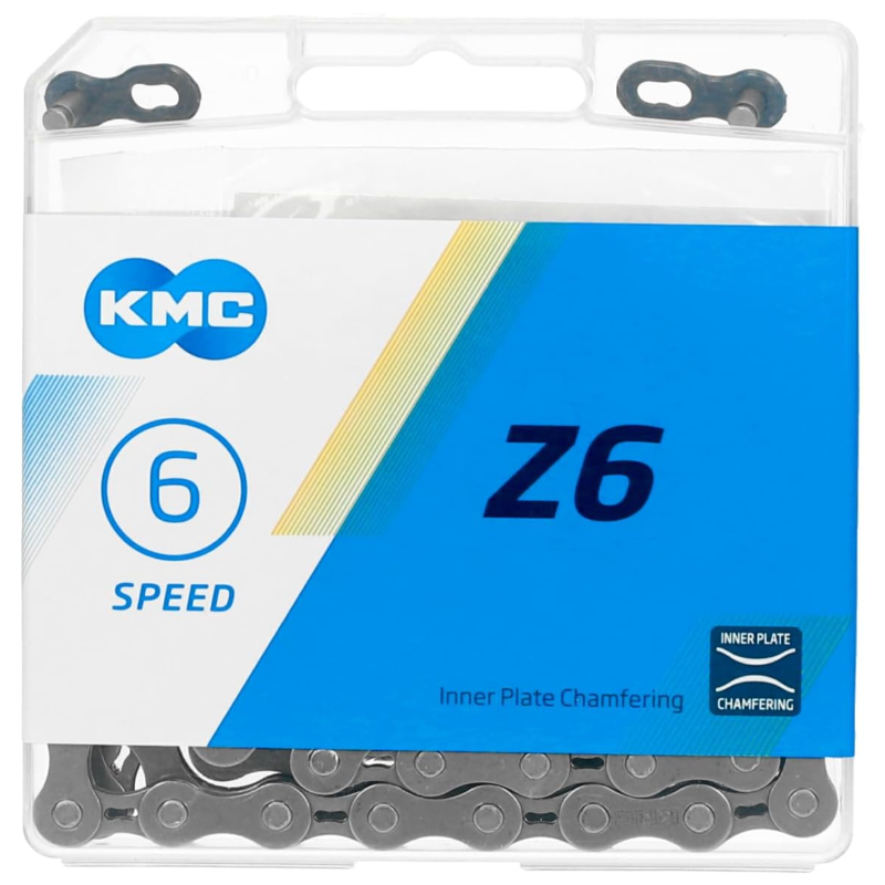 KMC Z6 5-6 speed bike chain 114 links grey