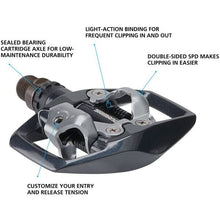 Load image into Gallery viewer, Light Action SPD Pedals - Shimano PD-ED500 - Black